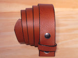 25mm Brown Leather Belt Strap