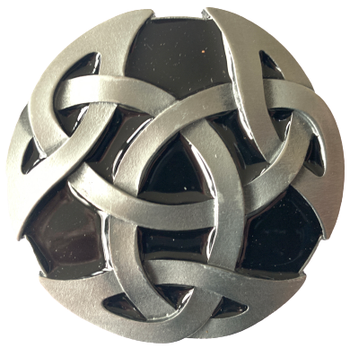 Celtic Design Black Belt Buckle