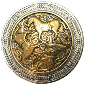 Celtic Horse Gold Belt Buckle