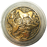 Celtic Horse Gold Belt Buckle