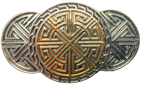 Celtic Runes Gold Silver Plated Belt Buckle