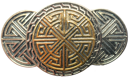 Celtic Runes Gold Silver Plated Belt Buckle