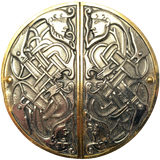 Celtic Twin Facing Gold Belt Buckle