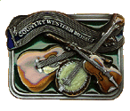 Country Western Music Belt Buckle
