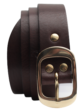 Dark Brown 1.25 Inch Trouser Belt