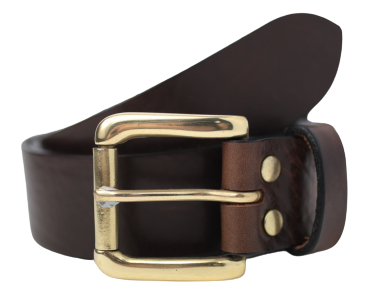 Dark Brown Leather Belt | Brass Roller Belt | Mens Ladies – Buckle My Belt