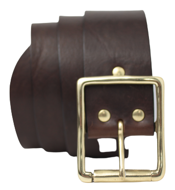 Dark Brown 2 Inch Leather Belt