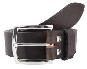 Dark Brown 38mm Wide Leather Belt