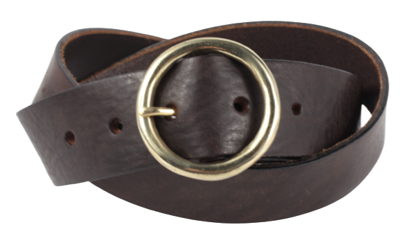 Dark Brown Leather 1.5 Inch Wide