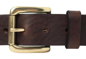 Dark Brown Leather Jean Belt