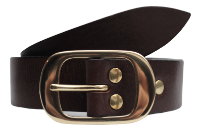 Dark Brown Leather Trouser Belt
