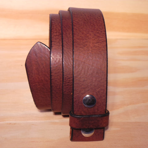 25mm Dark Brown Leather Belt Strap