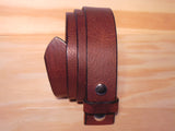 25mm Dark Brown Leather Belt Strap
