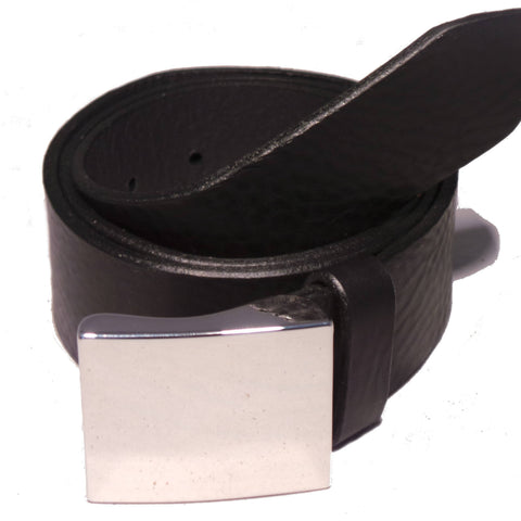 Designer Black Leather Belt