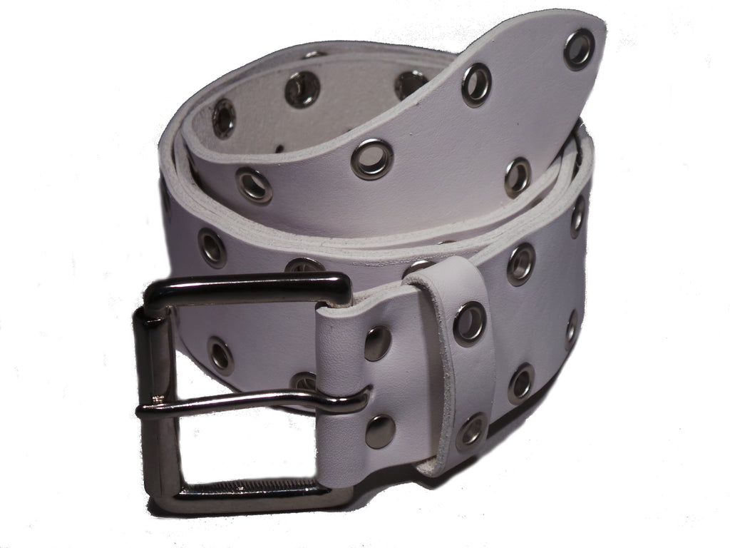 Designer Eyelet Leather Belt