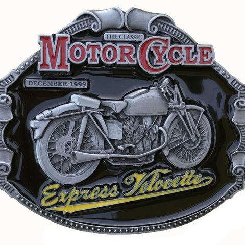 Express Velocette Motorcycle Belt Buckle