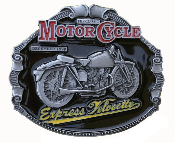 Express Velocette Motorcycle Belt Buckle