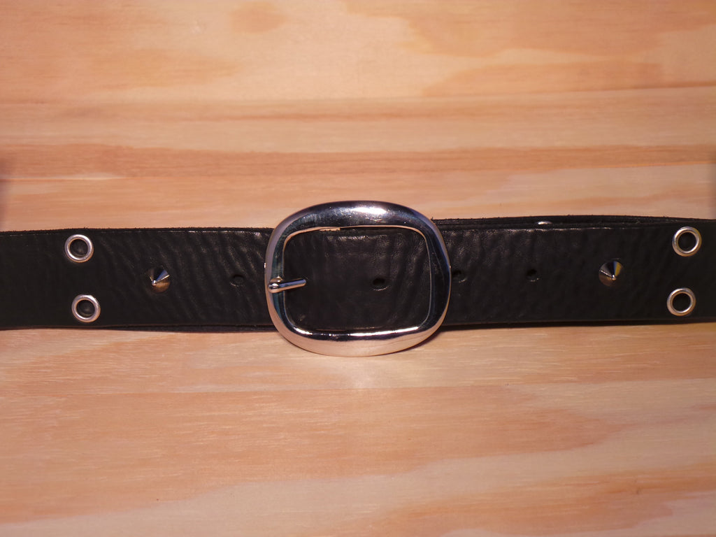 1 1/2" Inch Dome Eyelet Bespoke Leather Belt