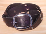 38mm Black Designer Leather Belt