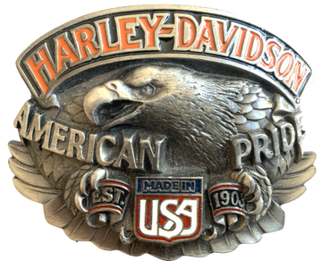 Harley Davidson American Pride Silver Belt Buckle