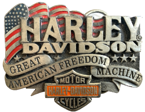 Harley Davidson Great American Freedom Machine Belt Buckle