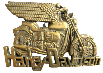 Harley Davidson Winged Brass Belt Buckle