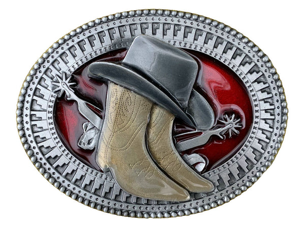 Western Boot Spur Buckle Gold Silver Buckle Rodeo Cowboy 