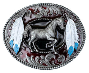 Horse Feathers Belt Buckle
