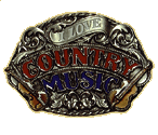 I Love Country Music Belt Buckle