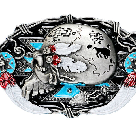 Indian Skull Belt Buckle