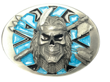 Indian Skull and Arrows Belt Buckle