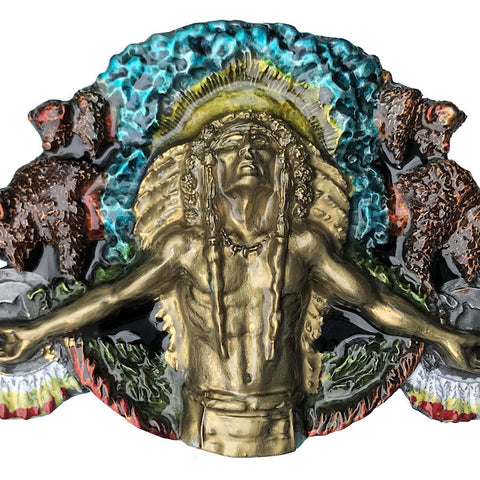 Indian Chief Belt Buckle