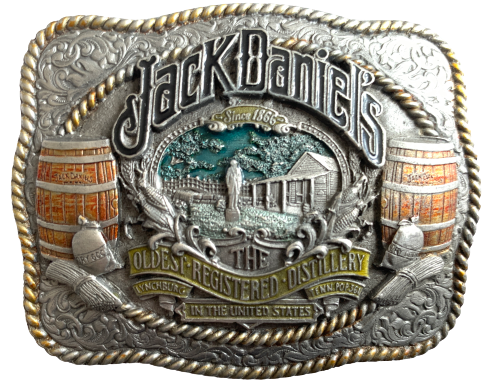 Jack Daniels Distillery Barrels Belt Buckle