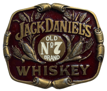 Jack Daniels Old No 7 Brand Whiskey Red Belt Buckle – Buckle My Belt