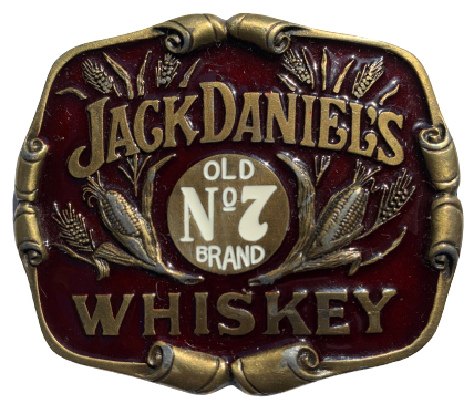 Jack Daniels Old No 7 Brand Whiskey Red Belt Buckle