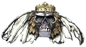 King of Death Gold Silver Belt Buckle