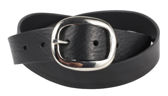 Leather Belt 1.25 Inch in Black Leather