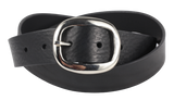Leather Belt 1.25 Inch in Black Leather