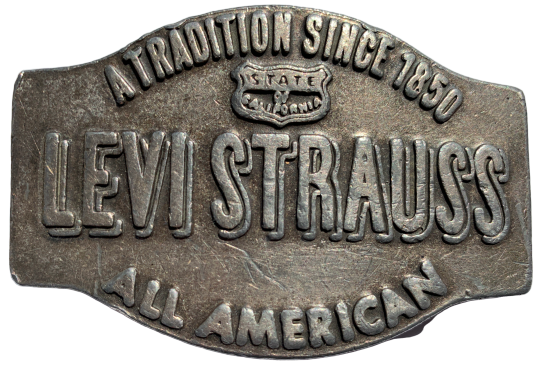Vintage Levi Strauss A Tradition Since 1850 Belt Buckle