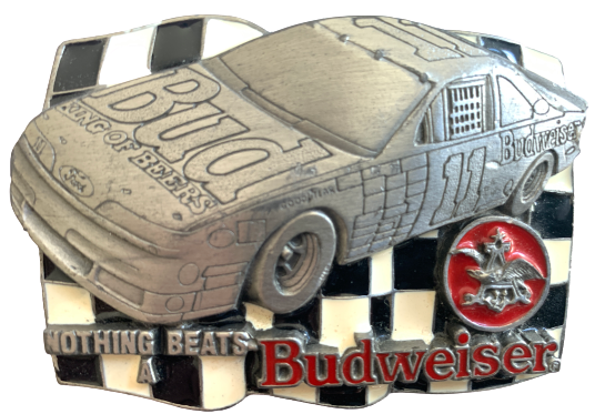 Nothing Beats A Bud NASCAR Belt Buckle