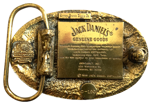 Jack Daniels Old No 7 Tennessee Gold Belt Buckle