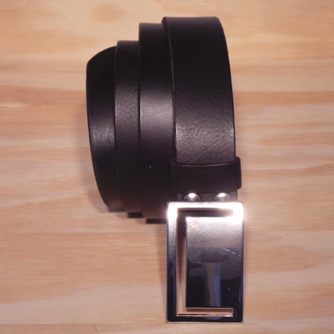 35mm Polished Silver Rectangle Buckle