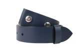 Blue 1.25 Inch (32mm) Buckleless Leather Belt Strap