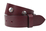 2 Inch Wide (50mm) Burgundy Leather Belt Strap Made to Measure