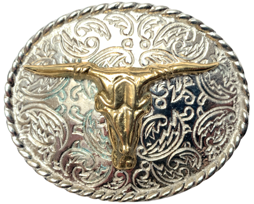 Accessories  2 Longhorn Bull Steer Cowboy Belt Buckle Western