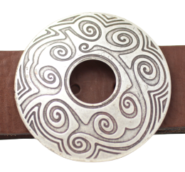 Round Swirl 2 Inch Leather Belt