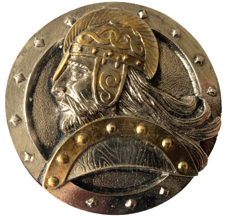 Round Viking Head Belt Buckle