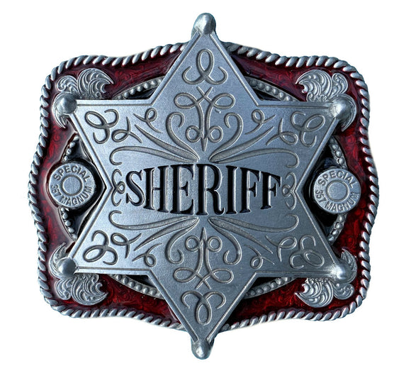 Sheriff Star Belt Buckle