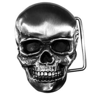 Silver Skull Belt Buckle