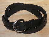 25mm Black Men's Leather Trouser Belt
